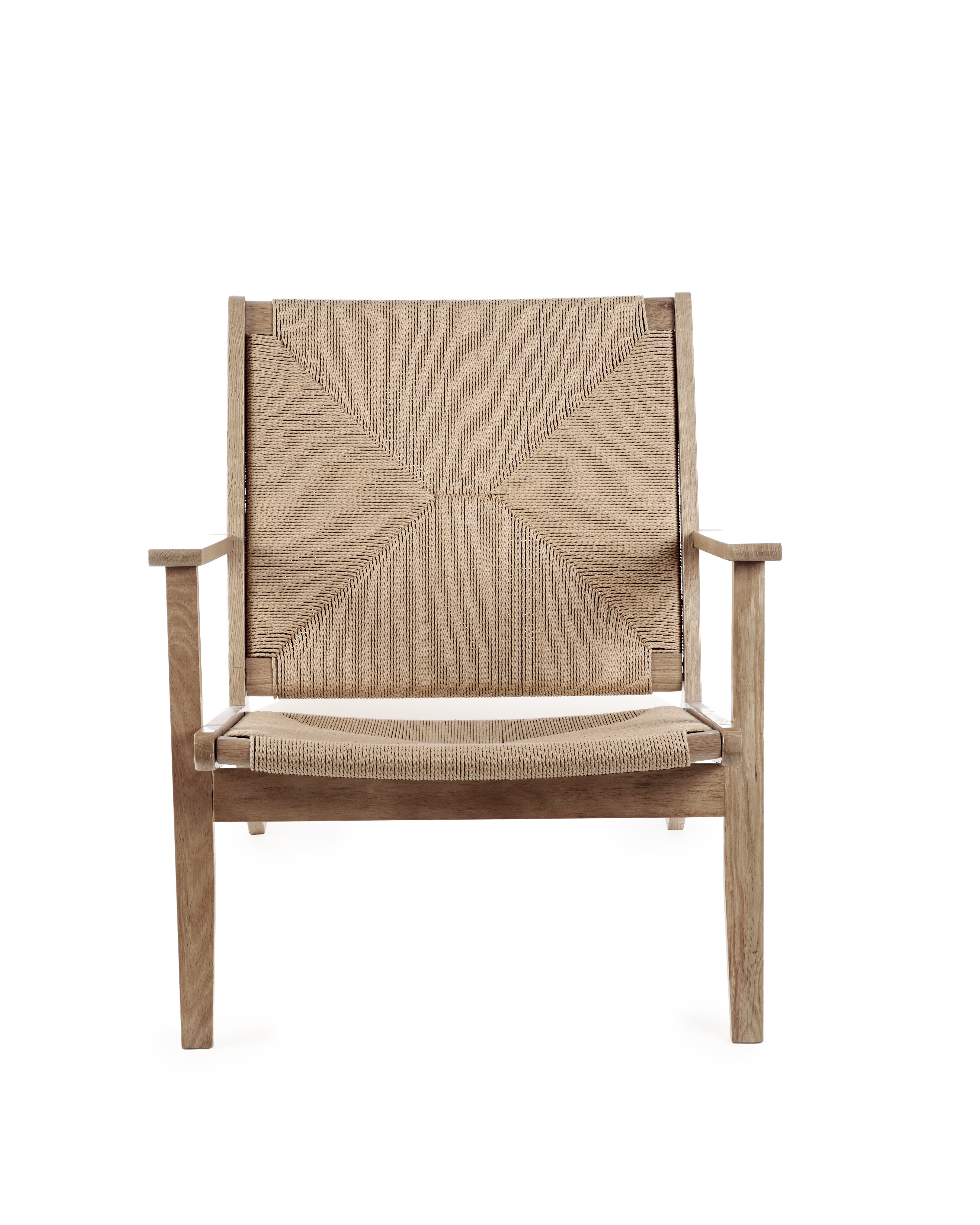 Barley Natural Oak Wood & Rope Accent Chair